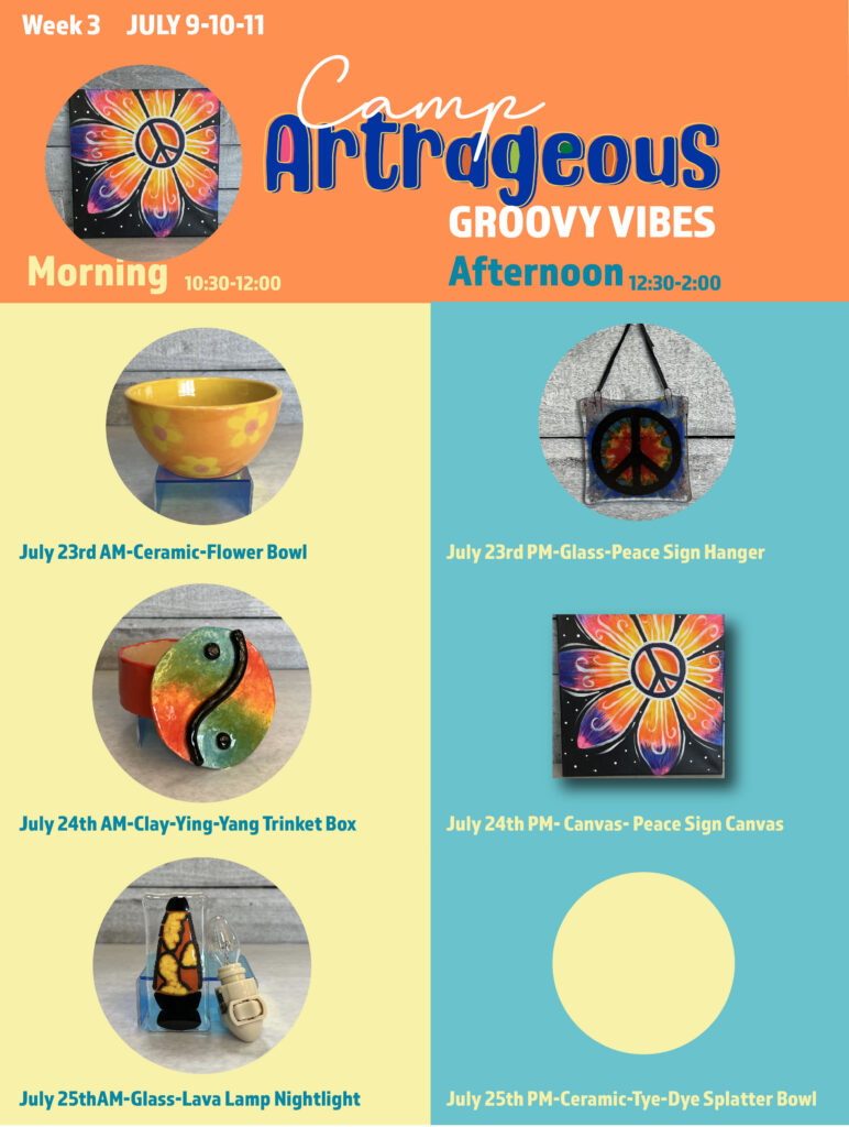 Camp ARTrageous 2024 Paint Glaze & Fire